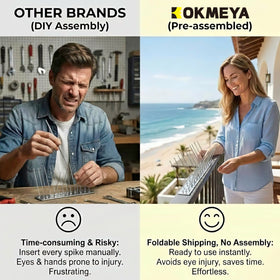 KOKMEYA 304 stainless spikes resist weather and rust for years.