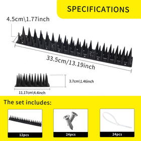 KOKMEYA spikes along a backyard fence reduce nuisance perching