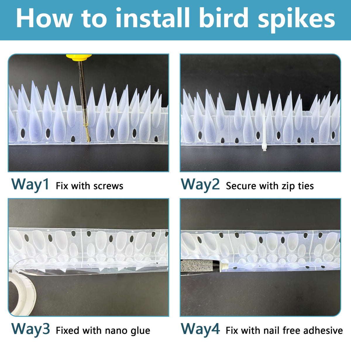 Humane deterrence reduces droppings and nesting mess around spaces.