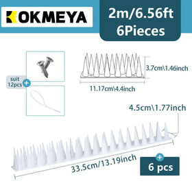 KOKMEYA Bird Spikes mounted on eaves for deterrence