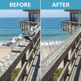 KOKMEYA spikes protect rooftops, windowsills, and gardens from bird intrusions.