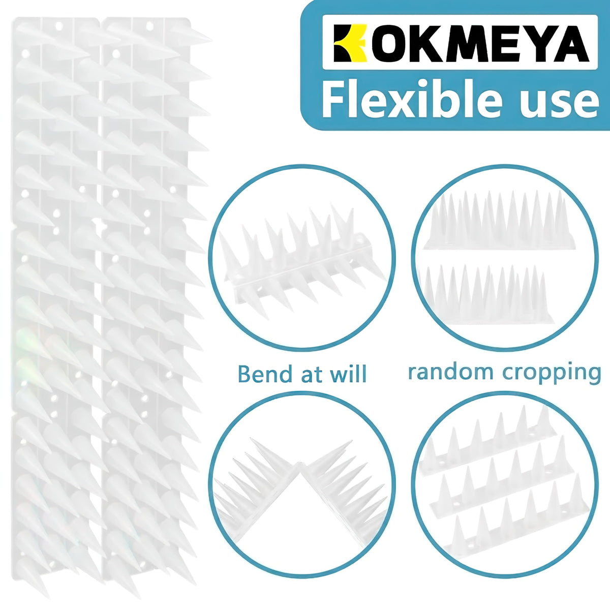 KOKMEYA Bird Spikes protecting garden areas from pests