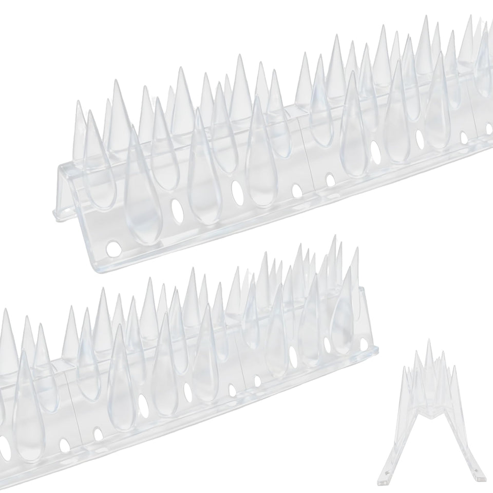 KOKMEYA Bird Spikes with M-shaped design deter perching outdoors.