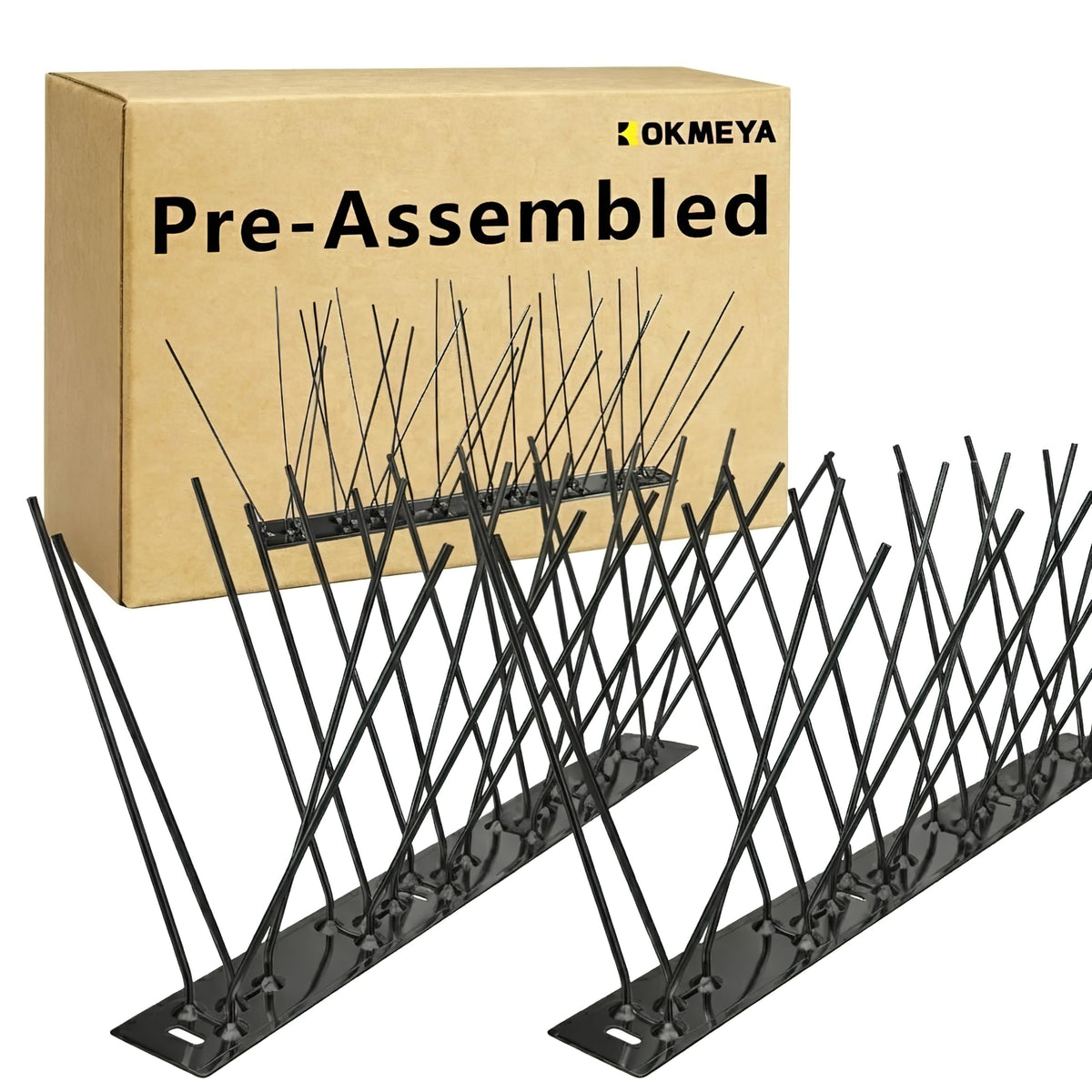 KOKMEYA Bird Spikes outdoors deter birds and protect ledges with durable stainless steel.