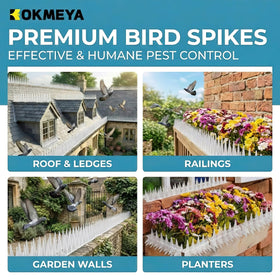 KOKMEYA Bird Spikes packaging with simple usage guidance