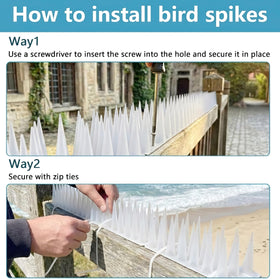 KOKMEYA Bird Spikes blend with surroundings for discreet deterrence
