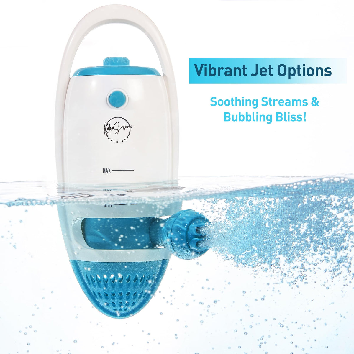 KokoSelene bath jets IP67 waterproof design ensures safe use near water sources.