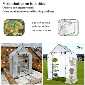KOKSRY mini greenhouse side view highlights walk-in space for easy plant care.