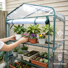 KOL 4-Tier Mini Greenhouse is lightweight and easy to move between rooms