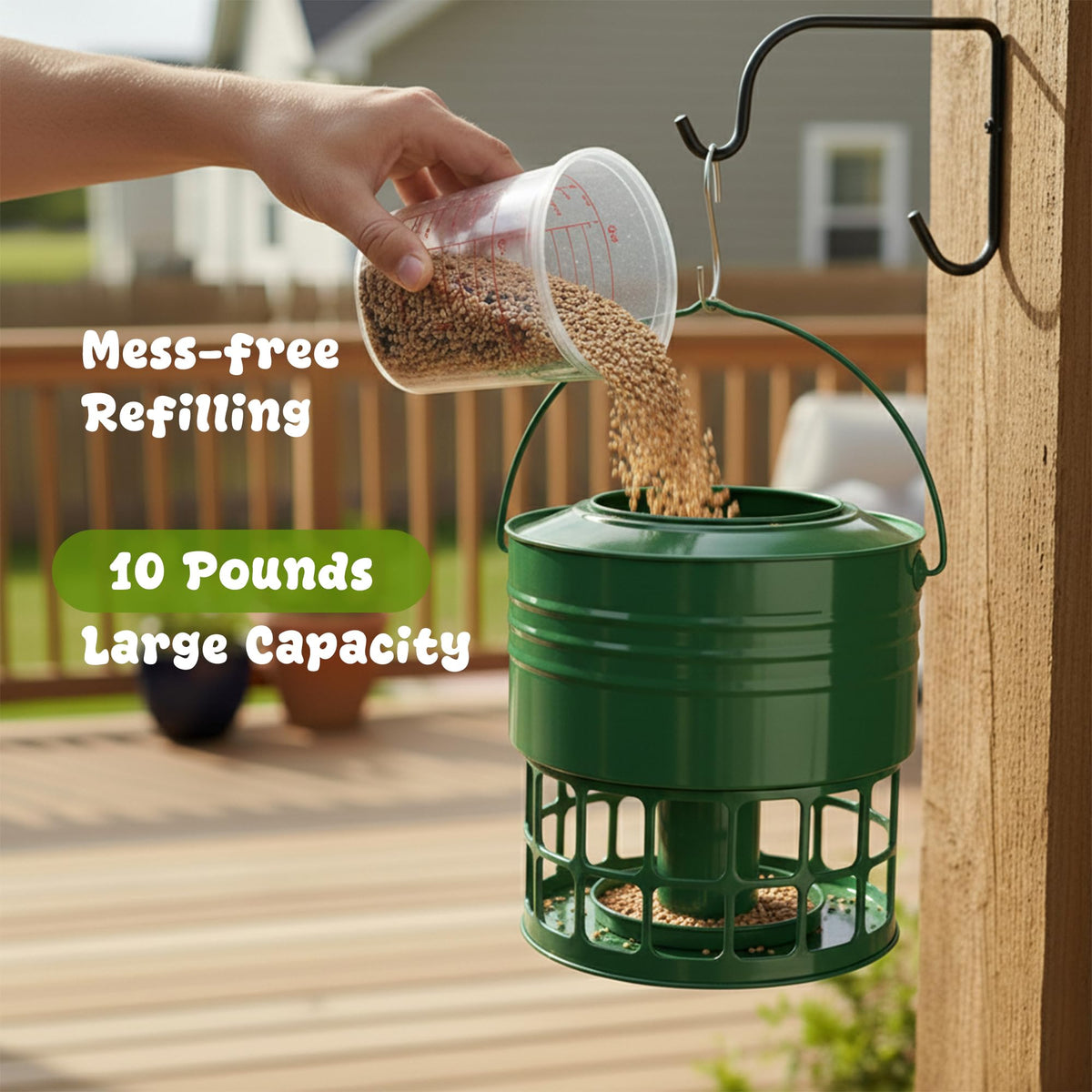 KOL bird feeder with three perches ideal for cardinals and bluebirds