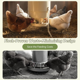 KOL Chicken Feeder features 16 smooth-edged ports at chick-friendly height.