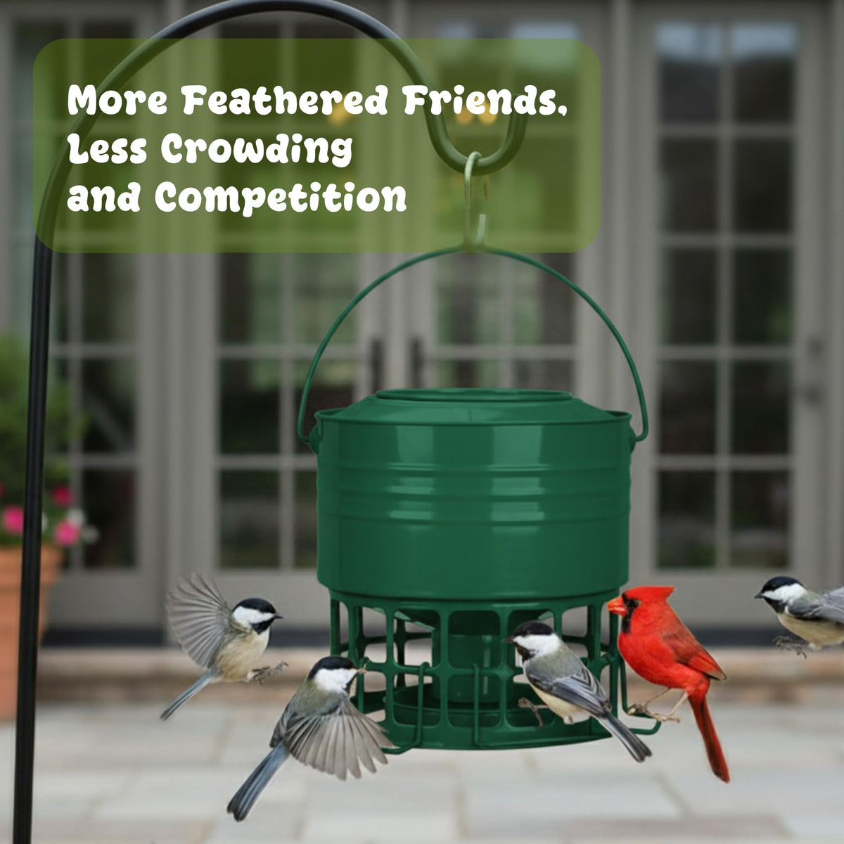 KOL hanging birdfeeder designed for easy cleaning and maintenance