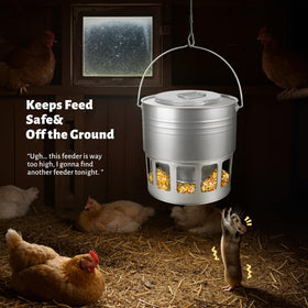KOL elevated design keeps feed off the ground, simplifying coop cleaning.