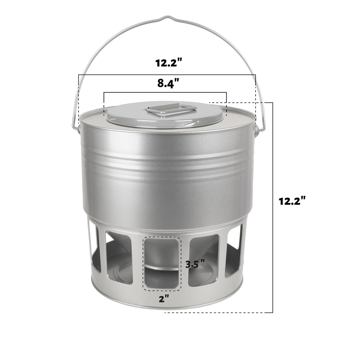 KOL rust-proof metal construction withstands weather and corrosion.