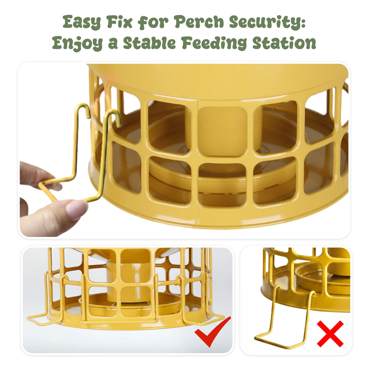 KOL durable metal feeder in earthy yellow, all-weather construction.