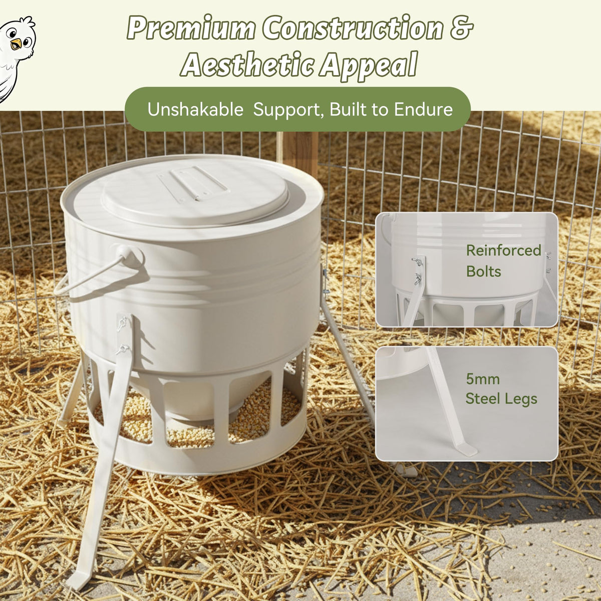 KOL feeder with 12 ports feeds multiple chicks at once.
