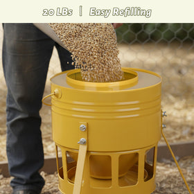 KOL Metal Chicken Feeder ground-mounted design for stable placement