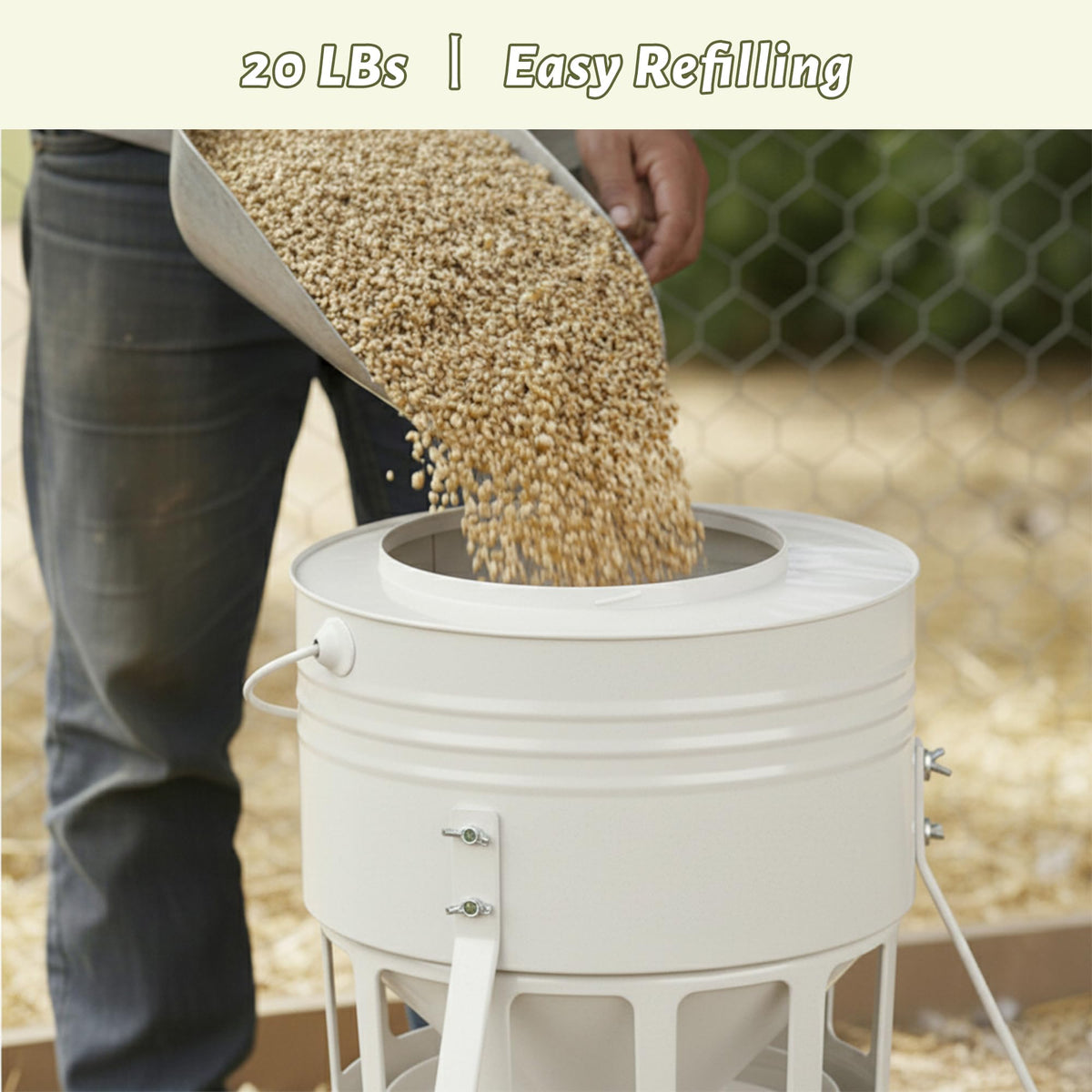 12cm-high ports reduce risk of injuries for growing chicks.