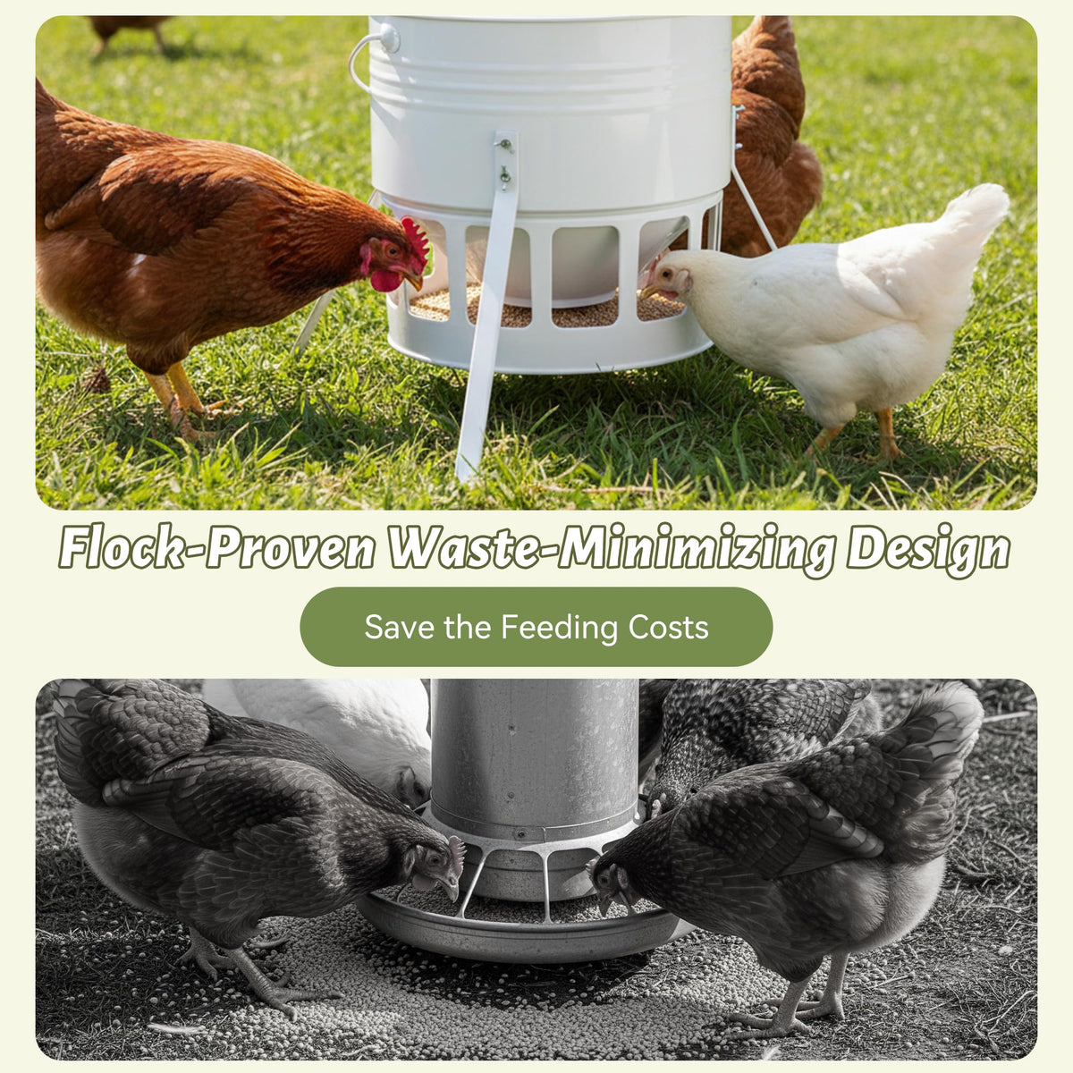 Powder-coated rust-proof finish resists weather and corrosion.