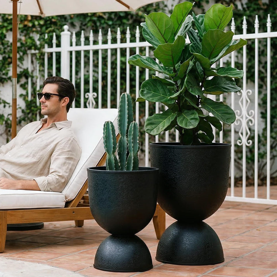 KOL Planters 18-inch urn planter suitable for indoor and outdoor displays