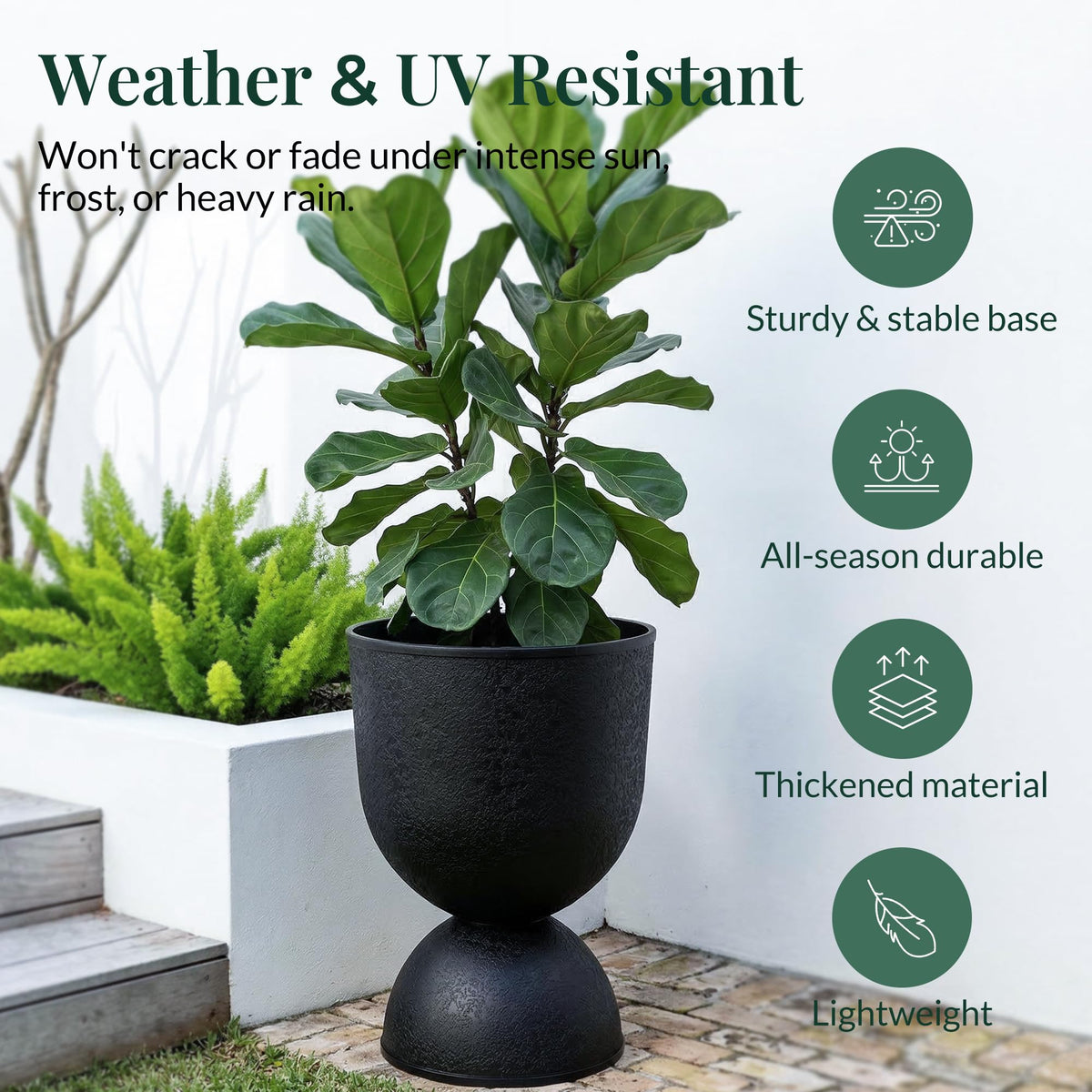 KOL Planters drainage hole plug enables flexible watering control