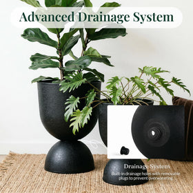 KOL Planters lightweight tall design simplifies repositioning indoors or on porches
