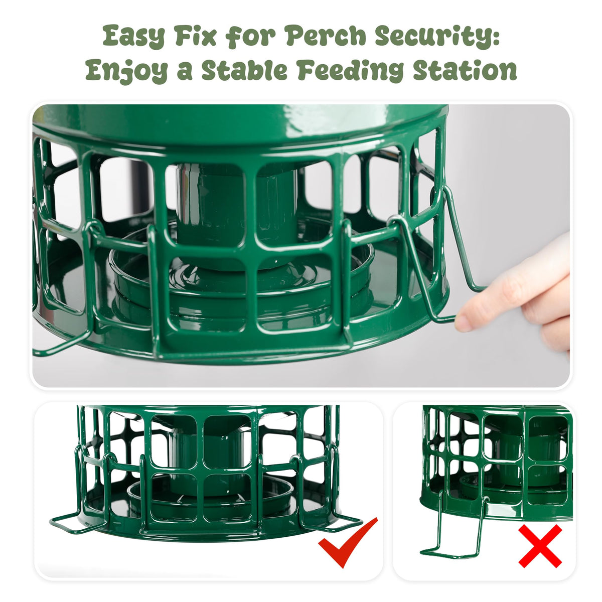 KOL weather-resistant rust-proof bird feeder withstands rain and sun