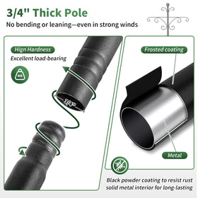 KOLAKO five-prong base provides stable ground grip