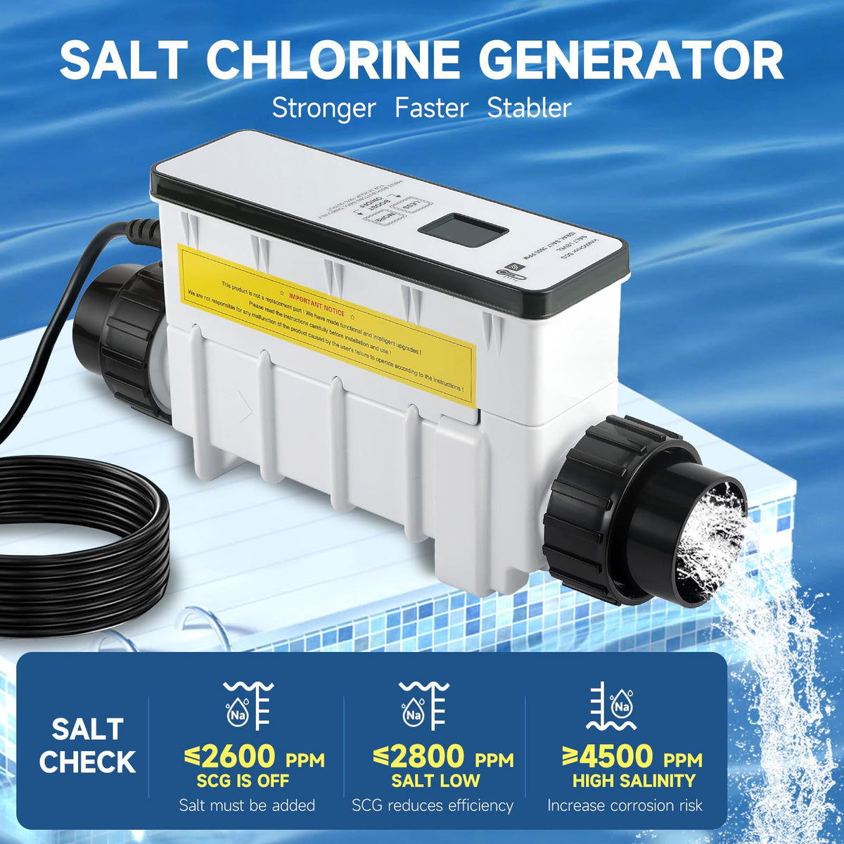 Kolasina replacement for IntelliChlor IC40 ensures compatible chlorination performance