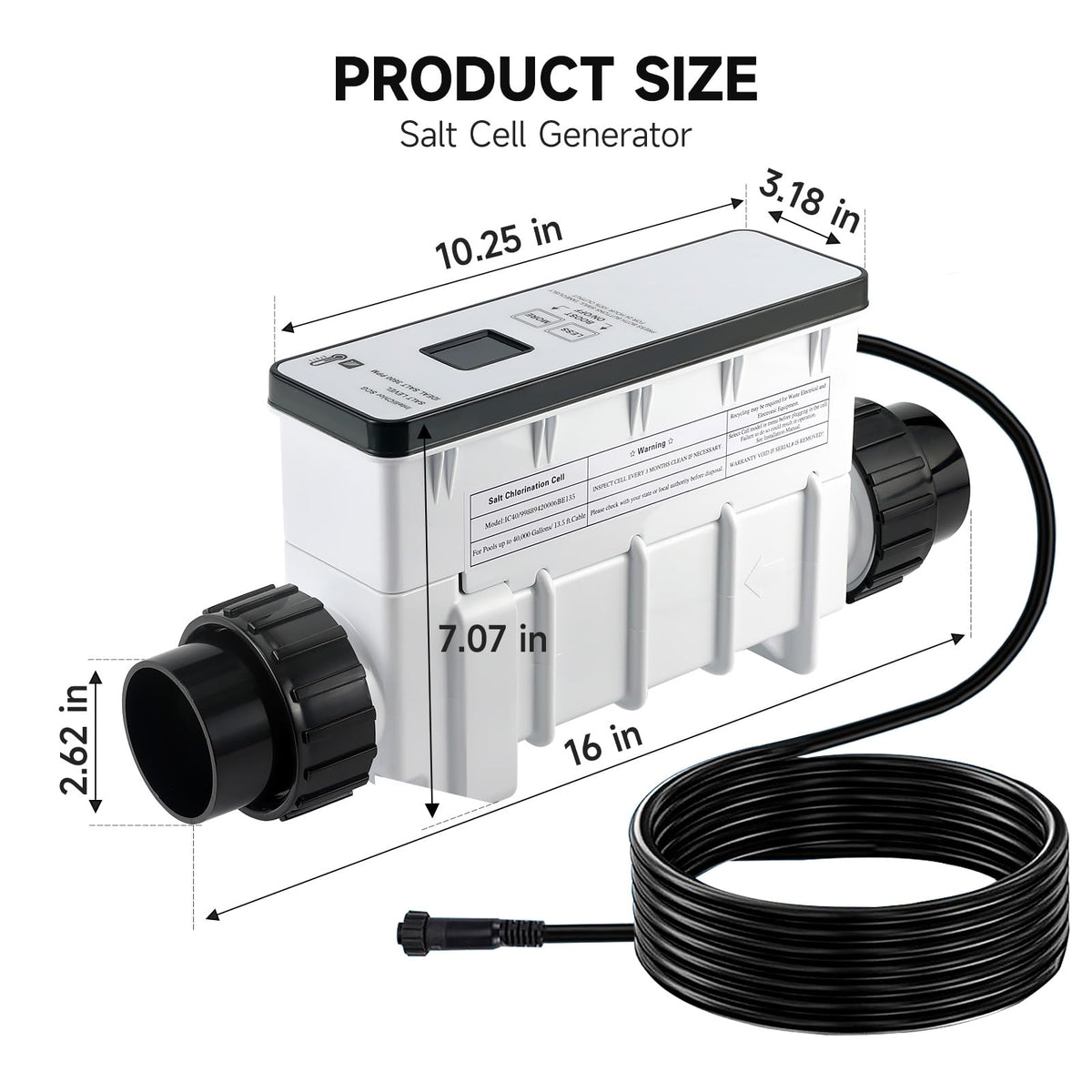 Kolasina salt-chlorine-generator self-cleaning mode reduces calcium buildup over time