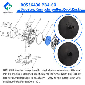 KOLEOLL R0536400 impeller — installation view emphasizes straightforward swap without modifications.