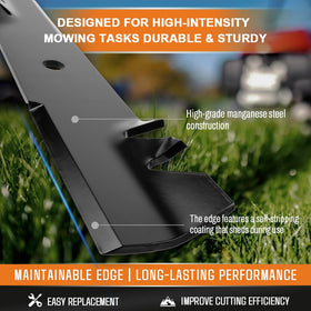 Black powder coating protects KOLTRUNEX blades against corrosion.