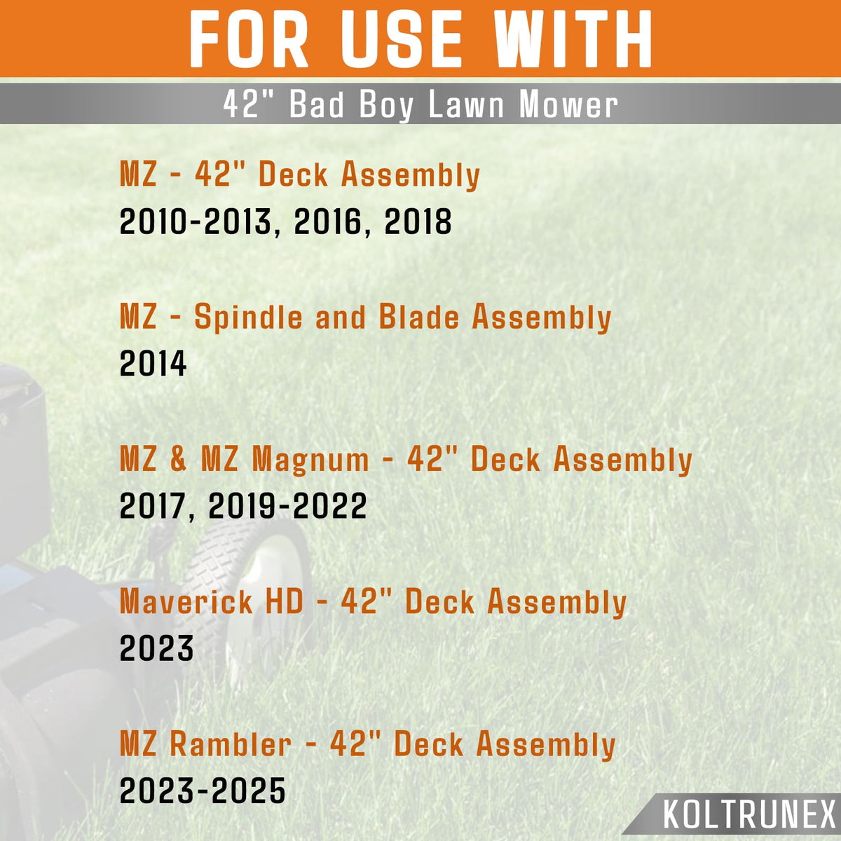 Installation diagram for easy blade change with KOLTRUNEX set.