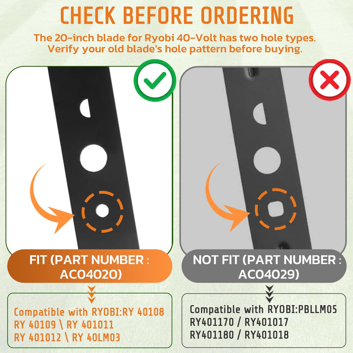 KOLTRUNEX hardened steel blade provides long-term strength for tough mowing tasks.
