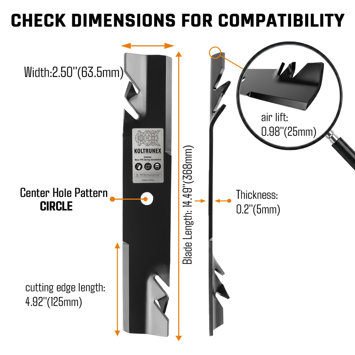 KOLTRUNEX blades fit Bad Boy 038-4222-00 decks.