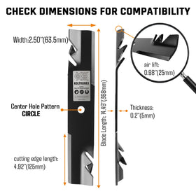 KOLTRUNEX blades fit Bad Boy 038-4222-00 decks.