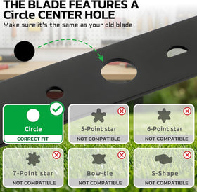 KOLTRUNEX blade features round center hole design for proper alignment.