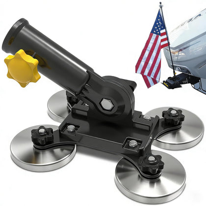 KOMOHOM magnetic flag pole holder on metal surface for easy no drill mounting