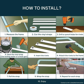 KOMORAX DIY chair strap installation for quick replacement.