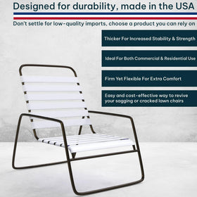 KOMORAX USA-made vinyl straps for durable outdoor use.