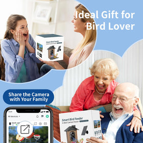 Kompinac Bird Feeder cloud sharing and SD storage for easy access