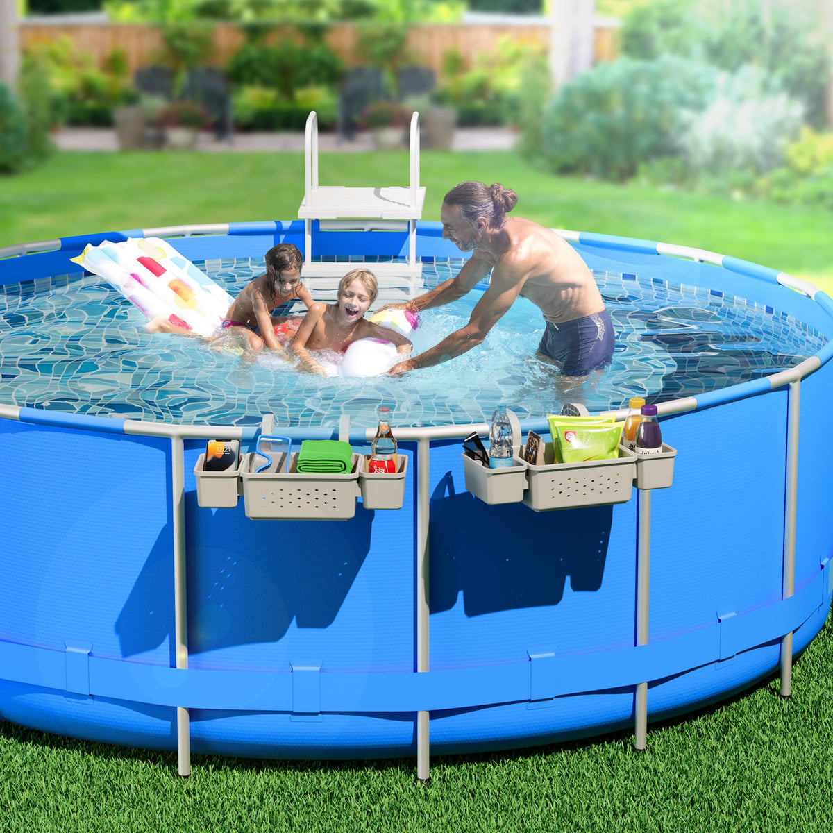 Kompoll easy installation with included components speeds setup by the pool.