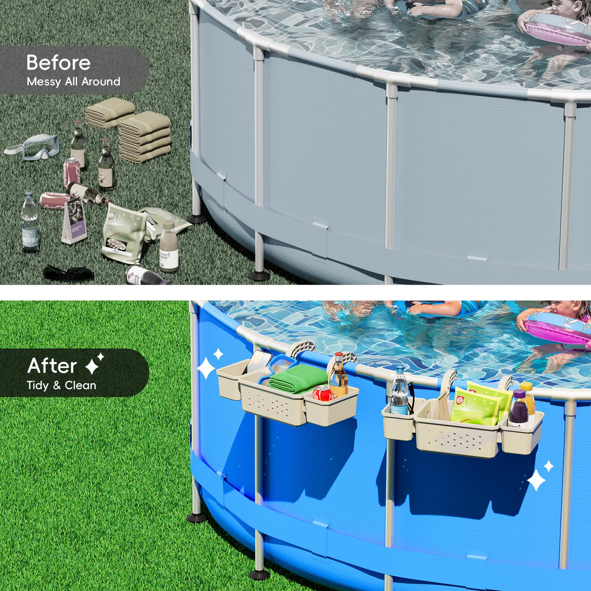 Kompoll fit-for-most-frame-pools securely fits round or oval pipes.