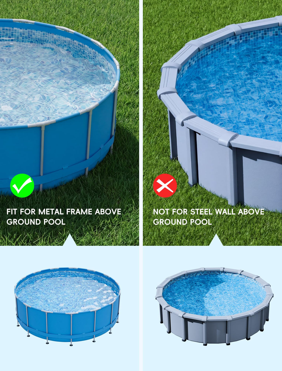 Kompoll color-changing LED pool light showcasing vibrant color options