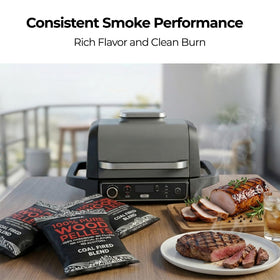Kona coal-fired pellets smoke profile illustrating rich, bold aroma for grilling