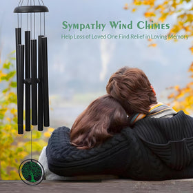 KONEFEJI large wind chime enhances patio decor with resonant outdoor melody.