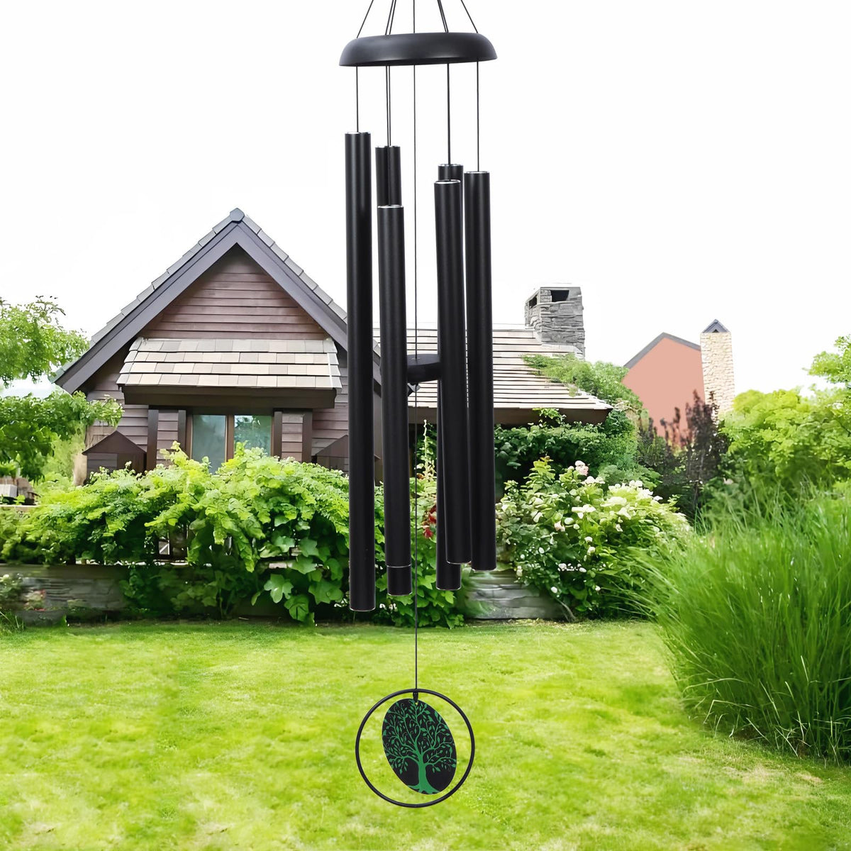 KONEFEJI aluminum wind chime demonstrates weatherproof durability and corrosion resistance.