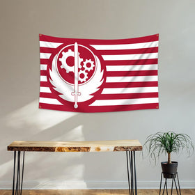 Konern brass grommet close-up for easy mounting on Konern flag banner.