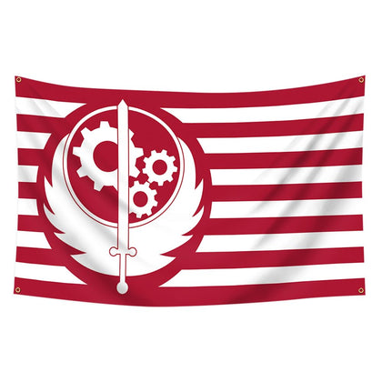 Konern Brotherhood of Steel flag banner 3x5 feet, durable outdoor-ready decor.