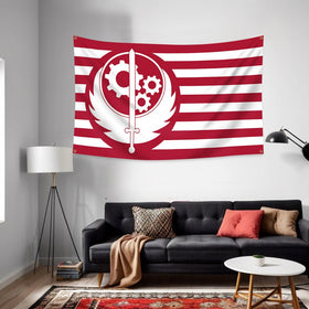 Konern Brotherhood of Steel flag banner with vivid colors for gaming rooms.